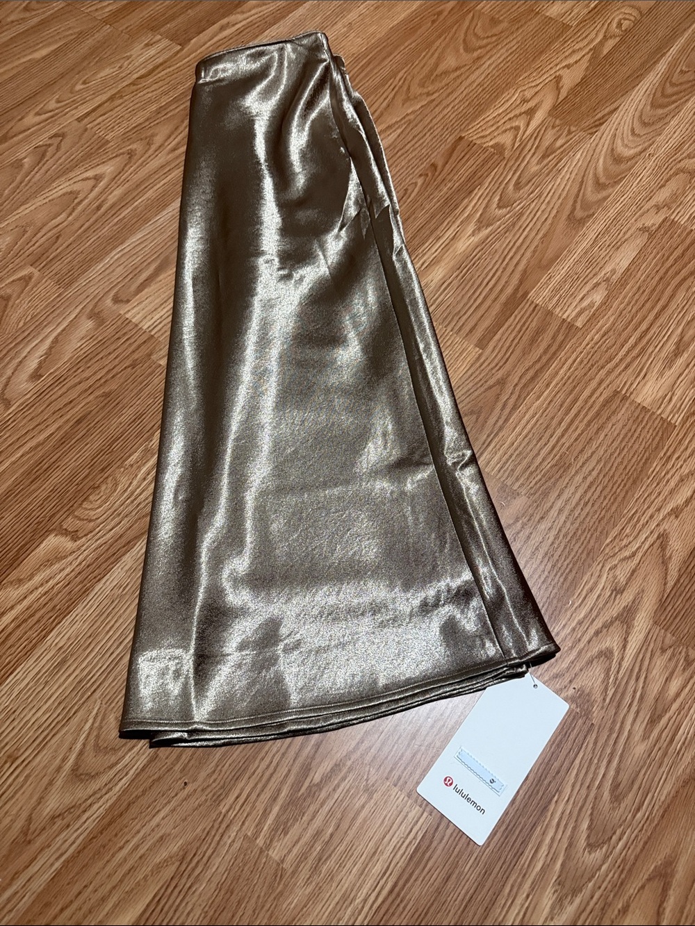 lululemon athletica Metallic Gold Maxi Skirt